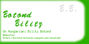 botond bilitz business card